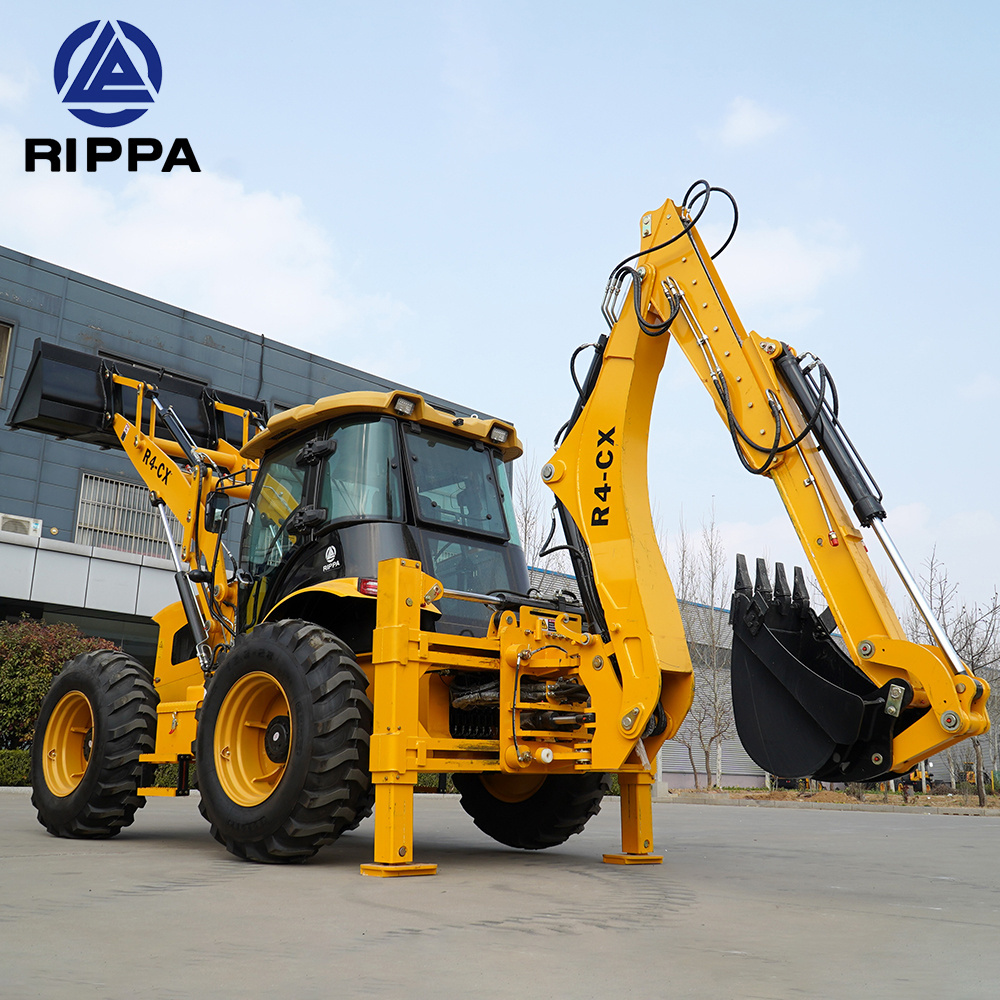 Free Shipping!!! China 4x4 Wheel Drive Mini Loaders Retroexcavadora Backhoe Loader For Sale