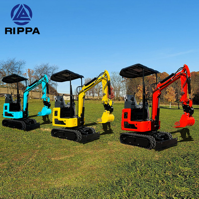 Rippa New Cheap Crawler Mini Bagger Mini Excavadora 1Ton Minibagger Excavator