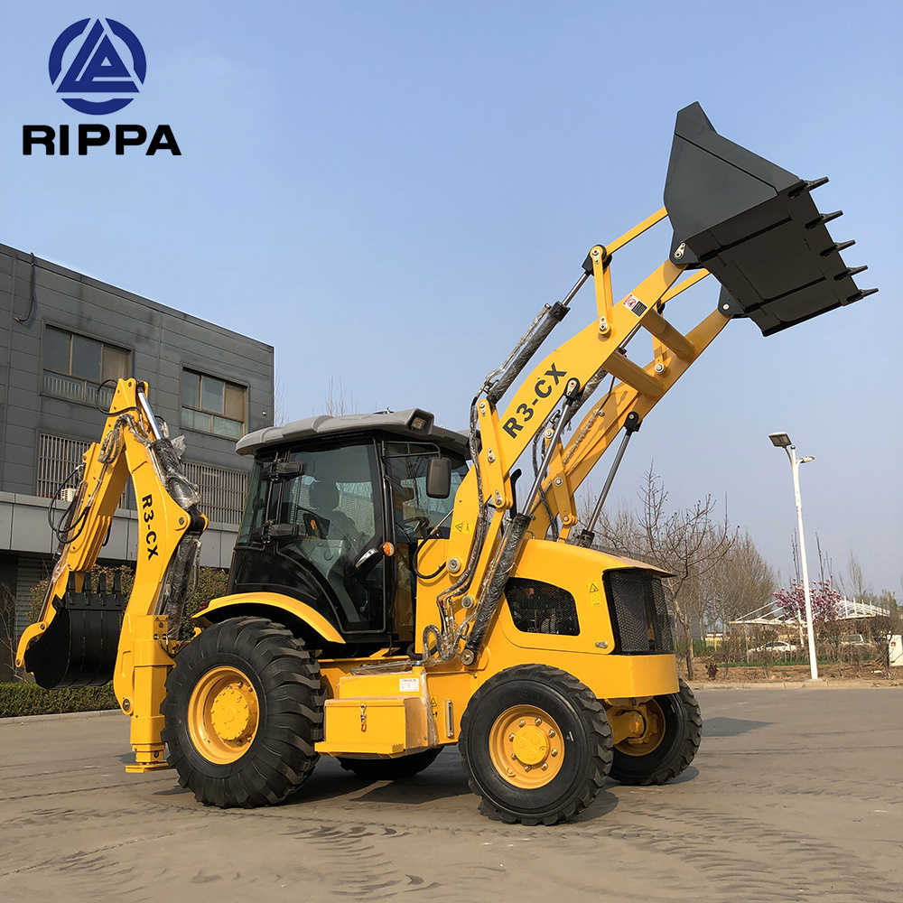 Hot Sale 4x4 Wheel Loaders Free Shipping Rippa Hydraulic Loader Engineering Machinery Backhoe Loader