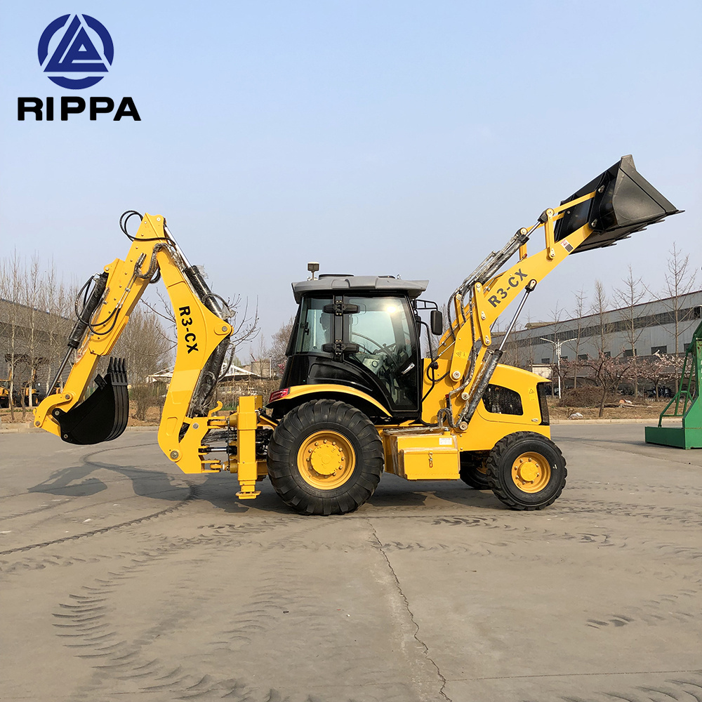 Hot Sale 4x4 Wheel Loaders Free Shipping Rippa Hydraulic Loader Engineering Machinery Backhoe Loader