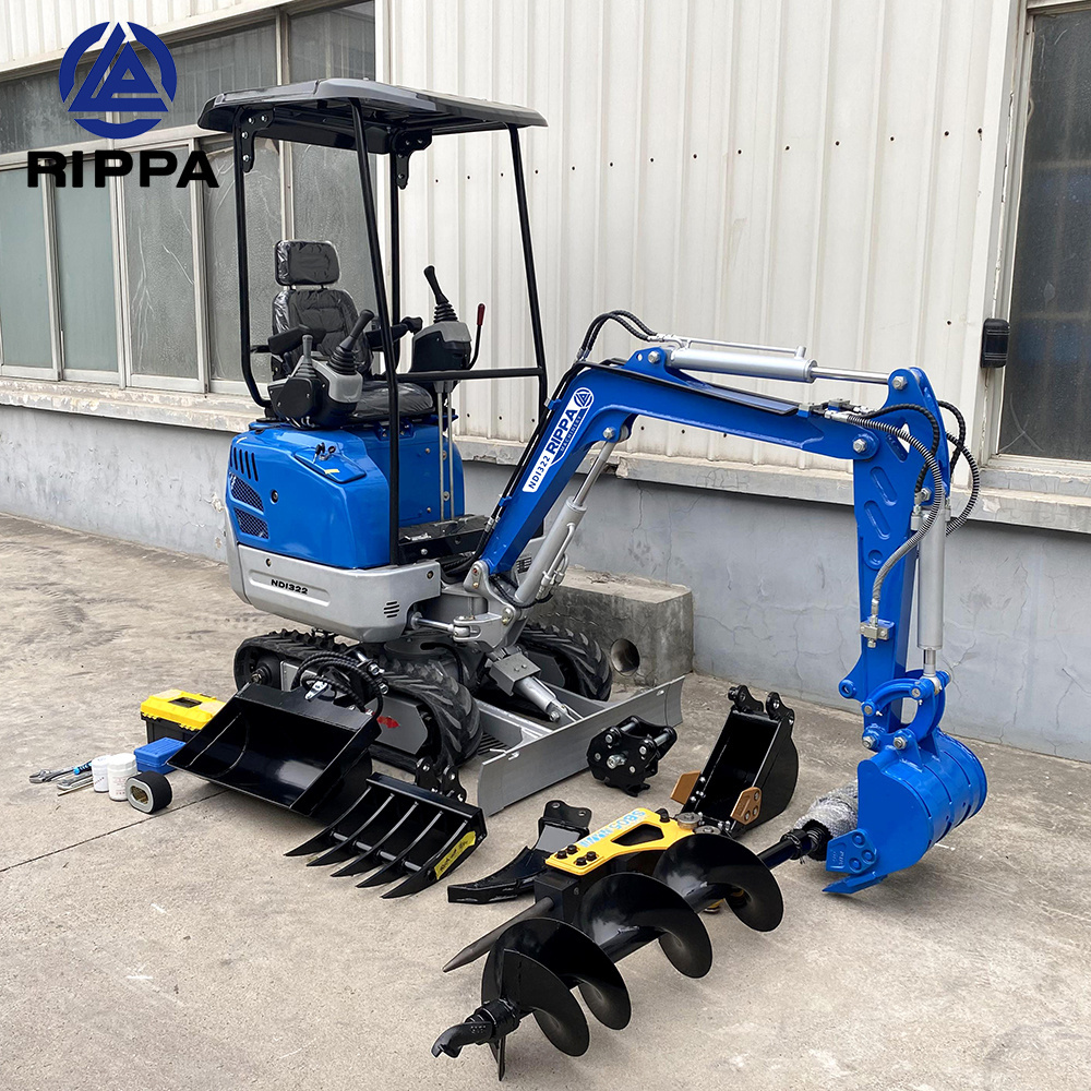 Mini Excavator Suppliers Crawler Digger Farm Excavator Machine New Rippa Minibagger Kubota Engine 1 Ton Mini Excavator For Sale