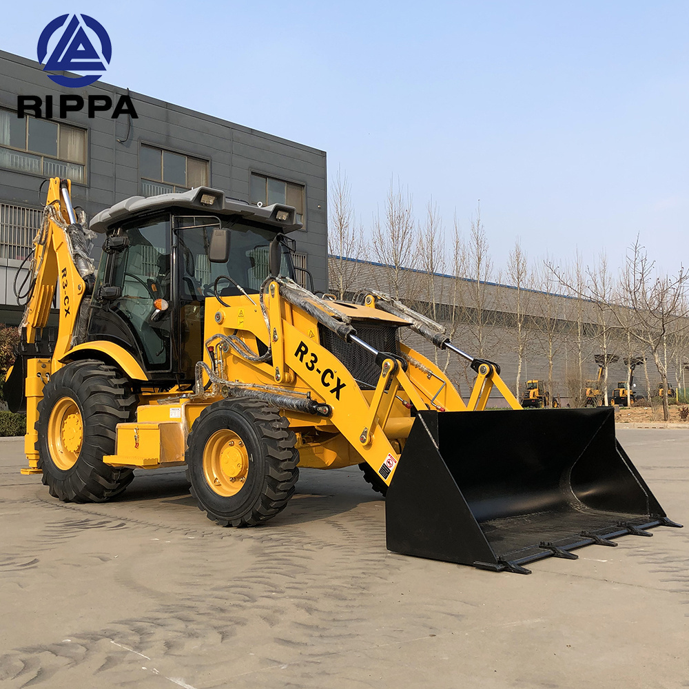 Hot Sale 4x4 Wheel Loaders Free Shipping Rippa Hydraulic Loader Engineering Machinery Backhoe Loader