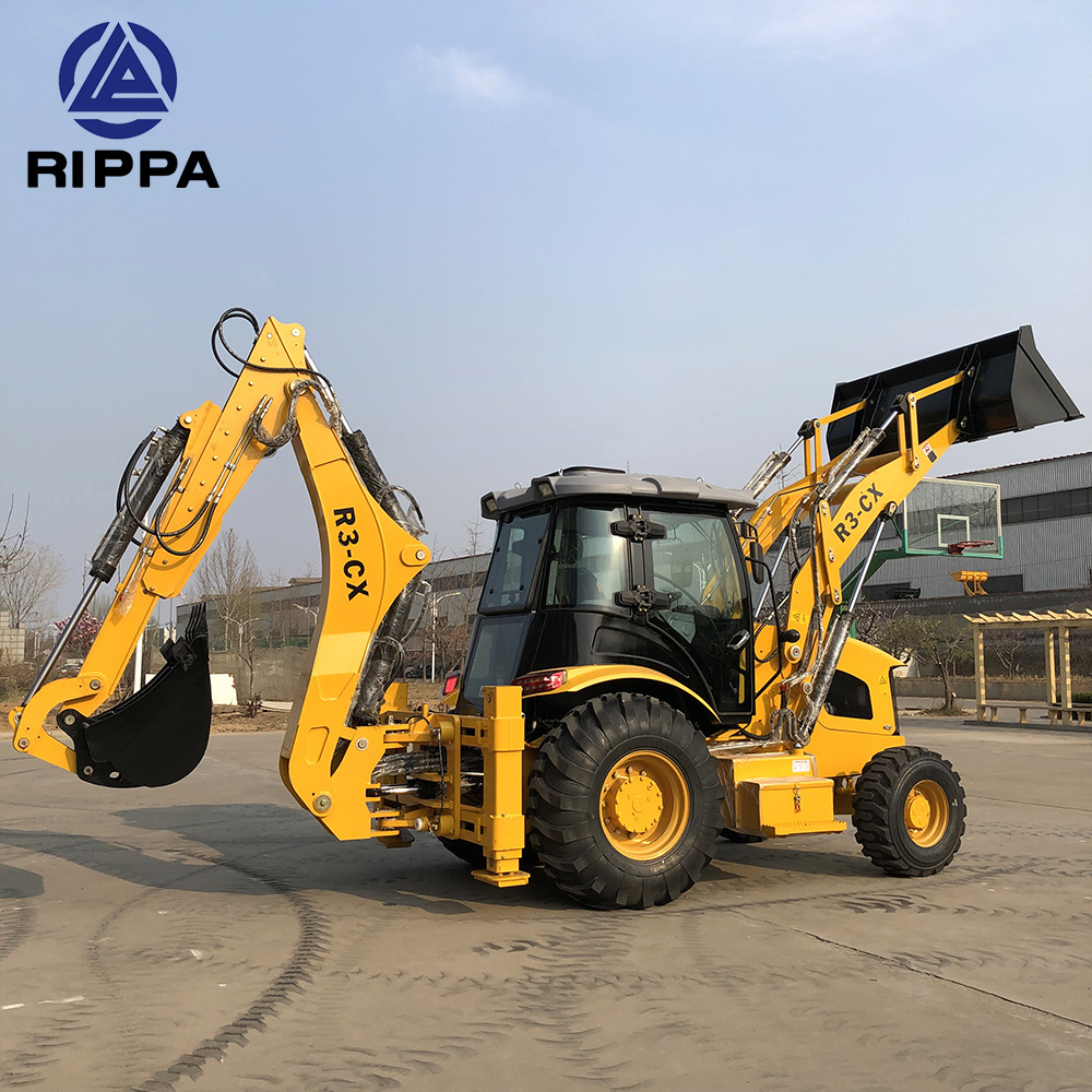 Epa Engine Diesel Wheel New Backhoe Excavator Loader Retroexcavadora Backhoe Loader For Sale