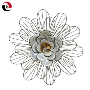 Custom Living Room Wall Hanging Flower Metal Daisy Wall Art Decor