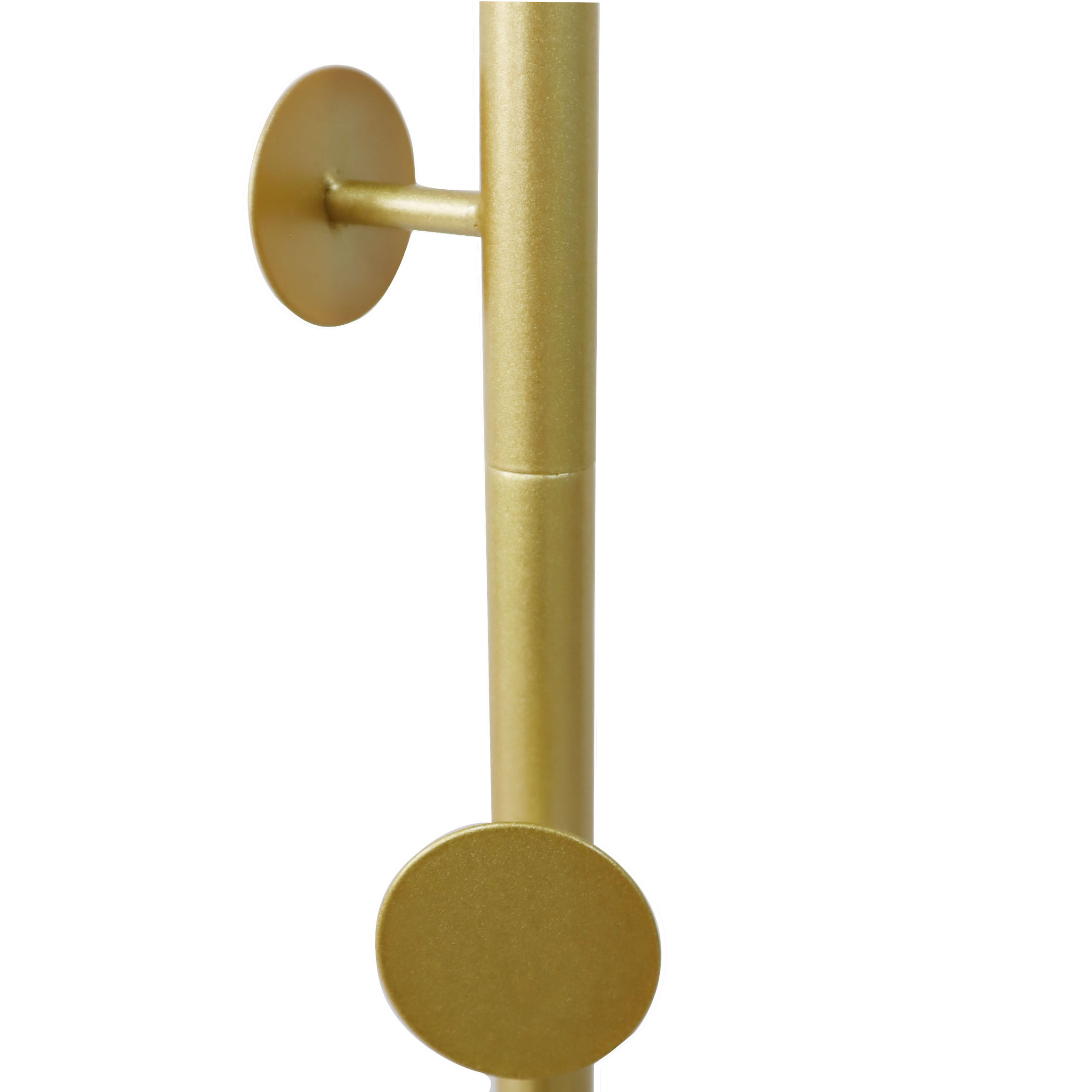 Gold Powder Coating Metal Round Marble Base Coat Rack Stand 8 Circular Hooks Entryway Hallway & Bedroom Hanging Clothes & Hats