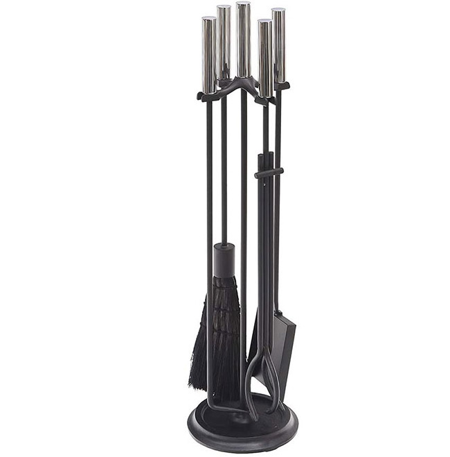 Top Rated New Arrival Modern Black Fire Poker Fireplace Tools Sets Free Sample Fireplace Accessories