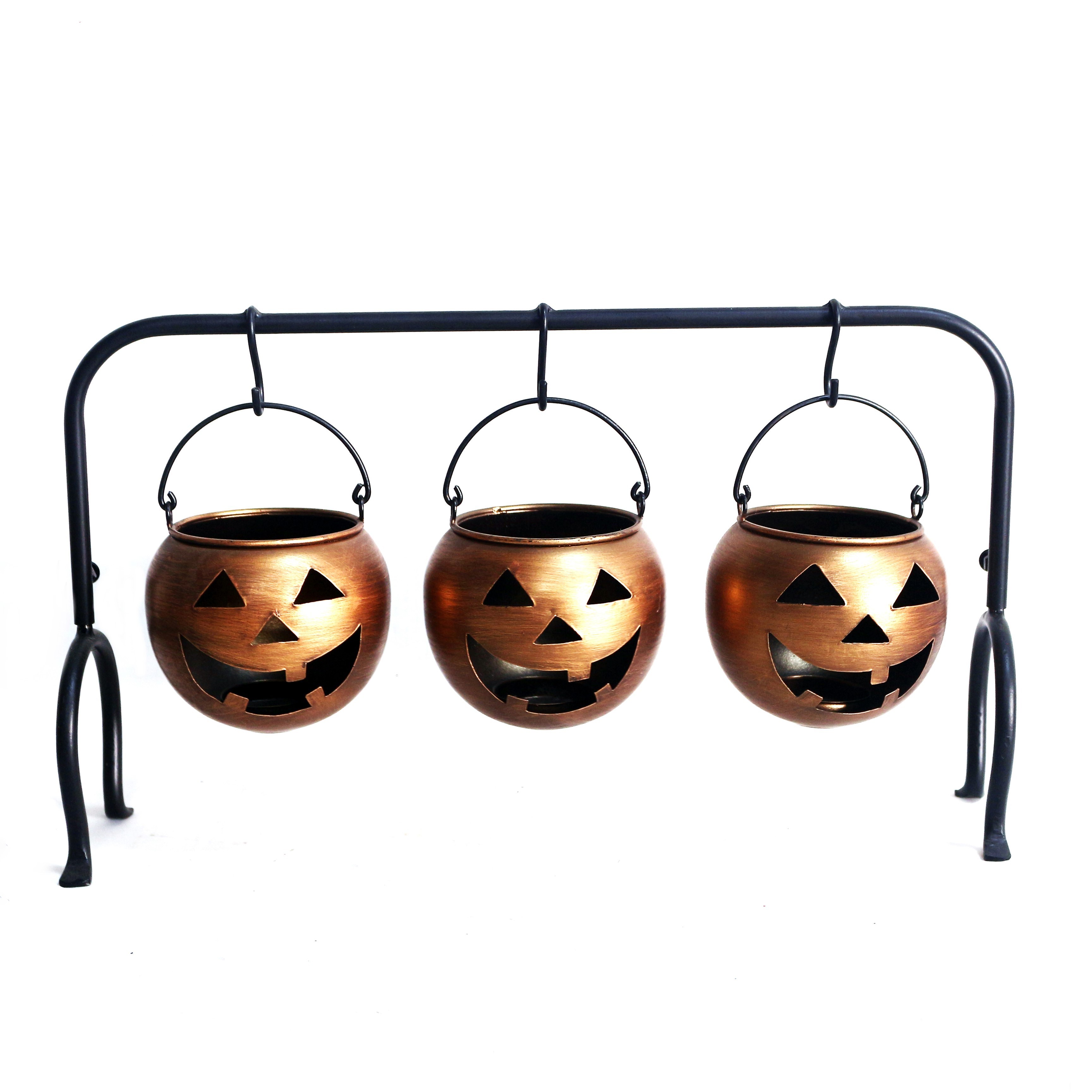 New Arrival Halloween Ghost Candle Jars Free Standing Set of 3 Decorative Candle Holder Lantern for Halloween Home Decor Custom