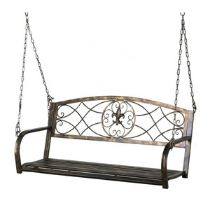 Iron Porch Swing Hanging Bench Chair Patio Bench Outdoor Swing Glider Chair Outdoor Funiture