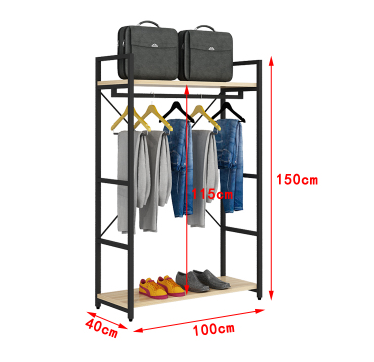 Coat Rack Metal Wood Design Stand Coat Storage Rack Newly Design 2-tiers Metal Carton Iron Living Room Furniture Modern Accepted