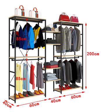 Coat Rack Metal Wood Design Stand Coat Storage Rack Newly Design 2-tiers Metal Carton Iron Living Room Furniture Modern Accepted