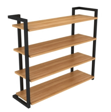 Creative minimalist design 4-layer metal and wood material storage rack shoe rack