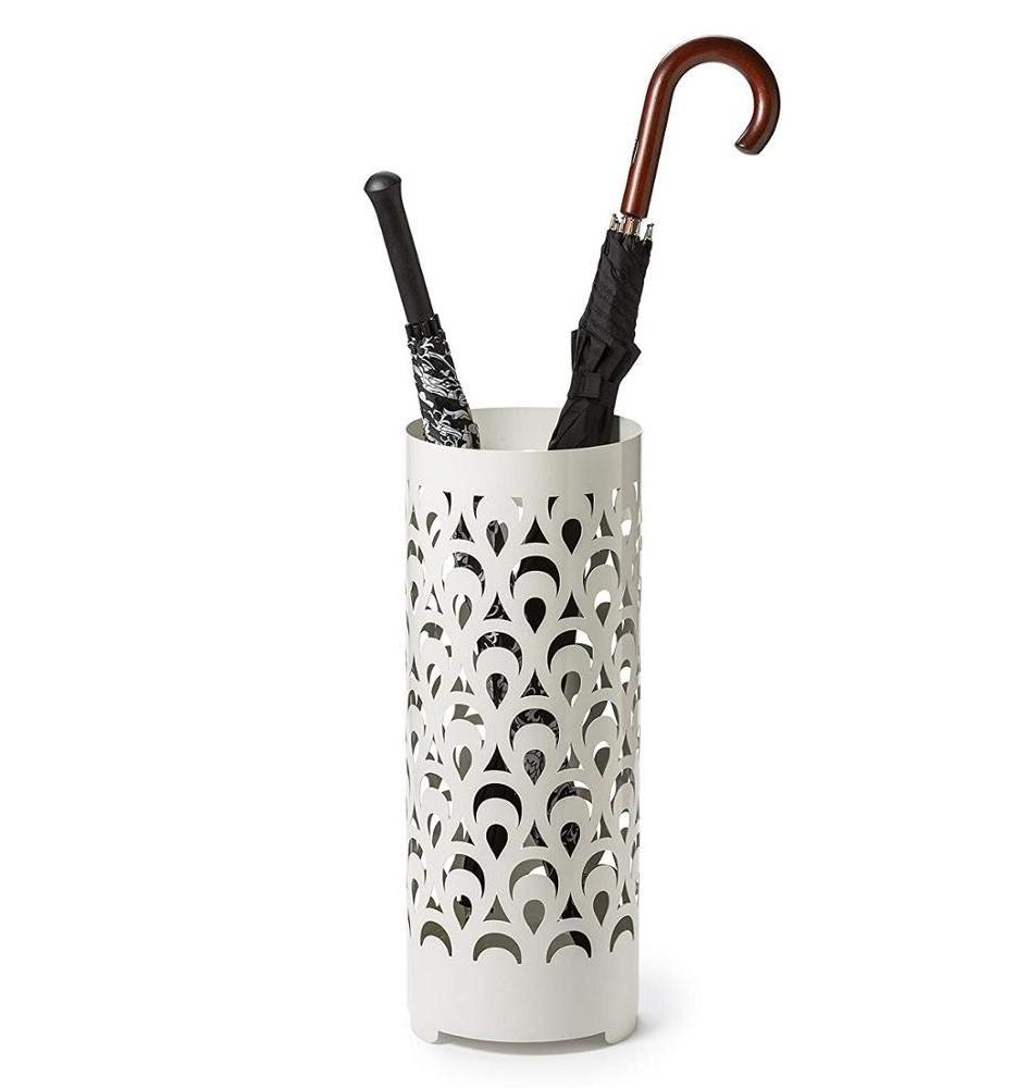 New Household Umbrella Holder Round White Metal Umbrella Stand