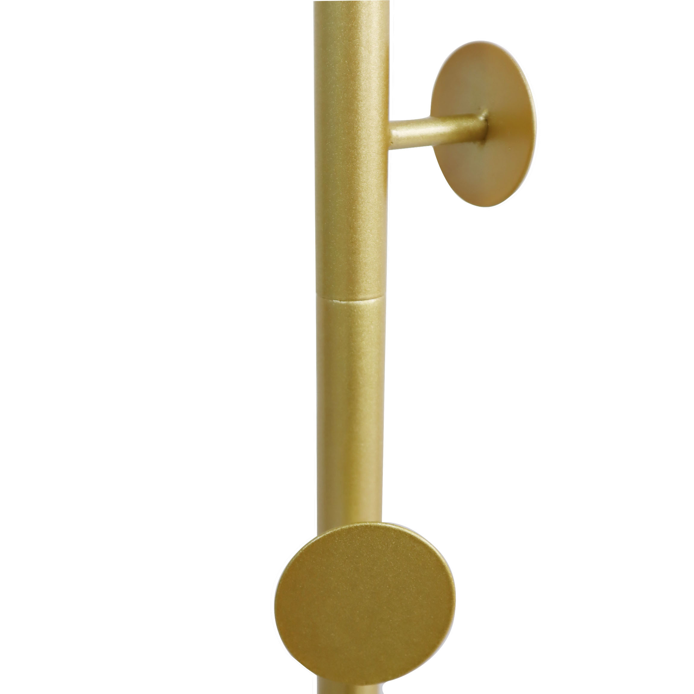 Gold Powder Coating Metal Round Marble Base Coat Rack Stand 8 Circular Hooks Entryway Hallway & Bedroom Hanging Clothes & Hats