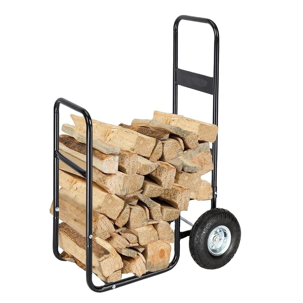 Outdoor indoor  Wheels Heavy Duty Easy Handling Indoor Stove Wood Firewood Trolley Log Cart