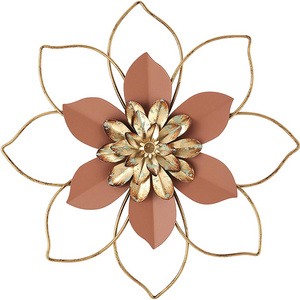 Gold Flower Modern Wall Art Decoration Metal Wall Decoration for Living Room Bedroom Entryway