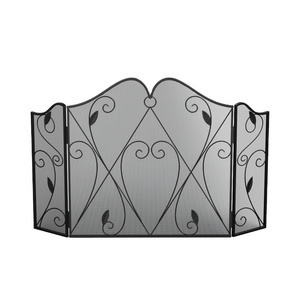 Iron Black Metal Fire Place Standing Gate Custom Design Fireplace Tools Pewter Iron Safe garden supplies