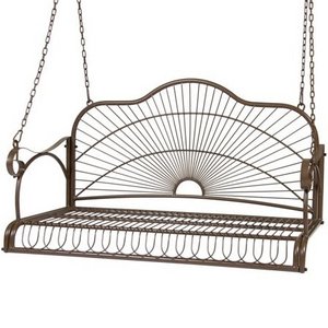 Best Choice Products Outdoor Hanging Iron Porch Swing Chair