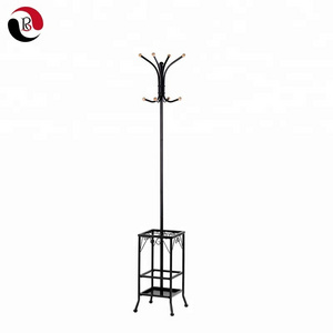 Coat Rack with Umbrella Holder Living Room Metal Hot Selling Home Decor Black Home Decoration Carton Iron Antique Modern 200 PCS