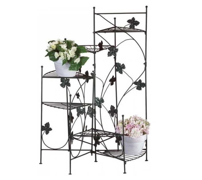 High Quality Flower Shelf for Outdoor Greenhouse Leaf  Metal Garden Ladder Plant Stand