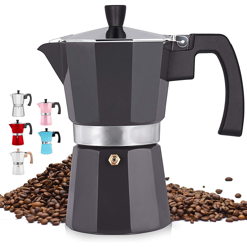 Home Office Use Aluminum, Classic Espresso Electric Coffee Maker Stove Moka Pot Bialetti Induction 6 Cups Stainless Steel/