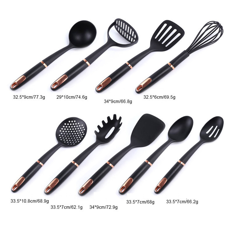 9pcs Promotional novedades de utensilios para la cocina utensilios de cozinha Nylon Novelty Kitchen Utensils For Cooking