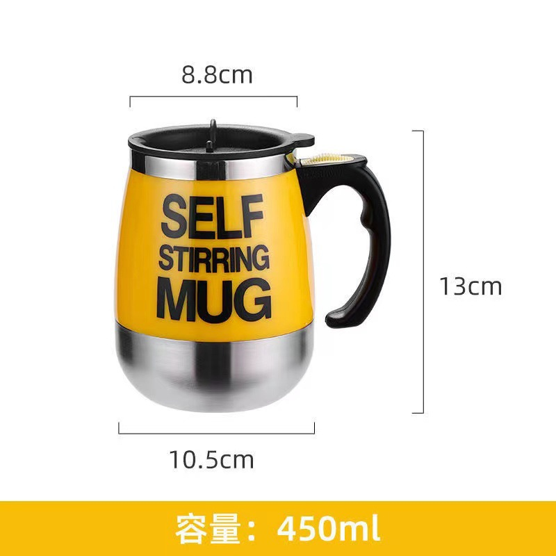 Rechargeable Self Stirring Coffee Mug - Magnetic Electric Auto Mixing Stainless Steel Coffee Cup