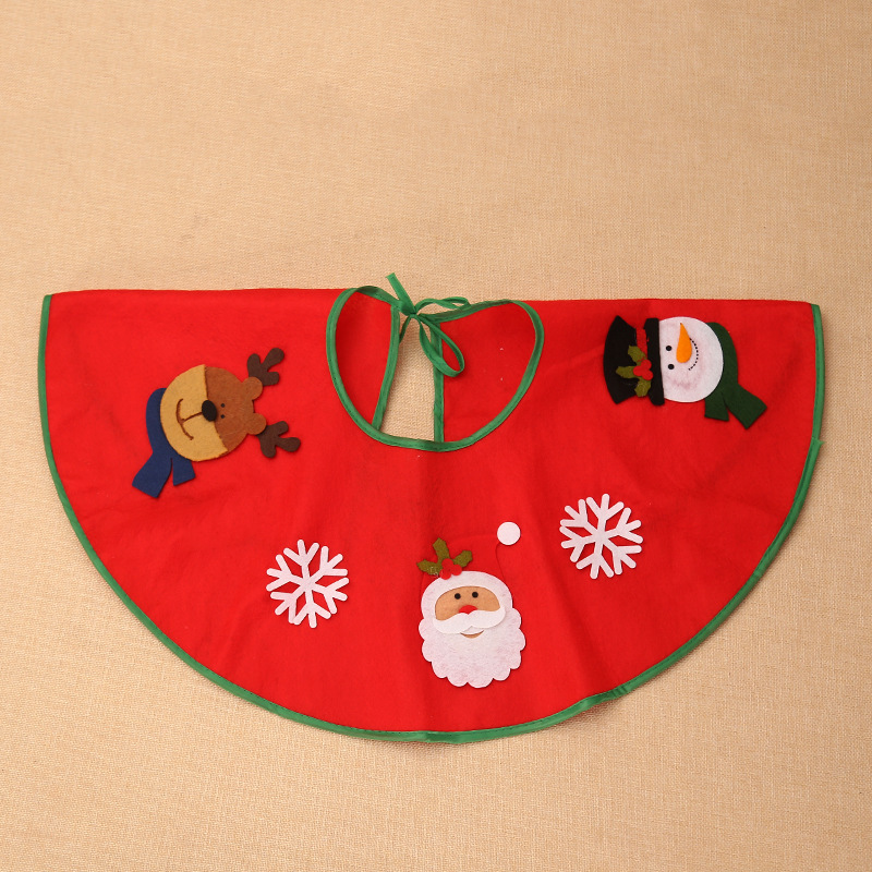 60CM Christmas tree skirt Santa Claus decals non-woven Christmas tree decoration arrangement