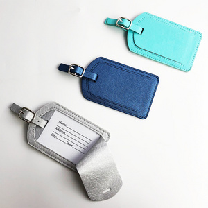 Wholesale PU Leather Travel Set Custom Logo Passport Holder Luggage Tag Set for Business Gift