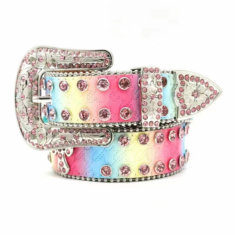 Custom Crystal Rhinestone Belt Pu Leather Diamond Belts Strap Bling  Belts BB Simon For Wedding Dress