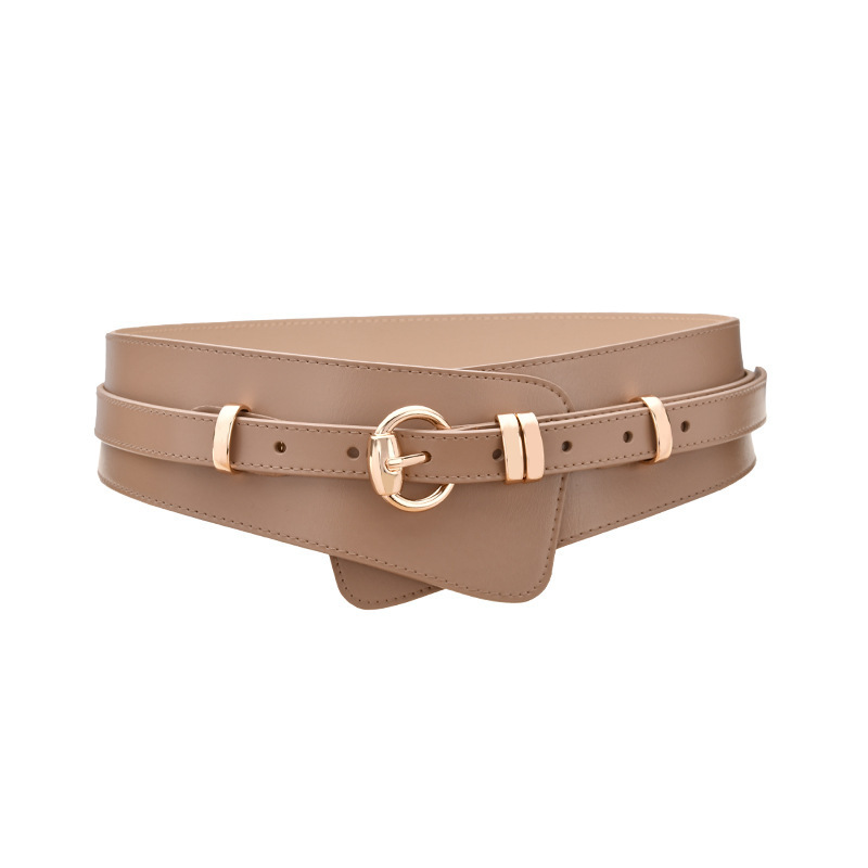 2024 Top Selling Fashion Genuine Leather Belt Fashion Wide Waist Seal Women Waist Belt For Dresses Stretchy Belt