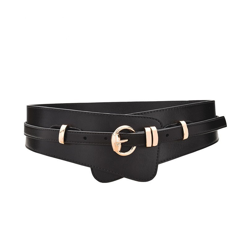 2024 Top Selling Fashion Genuine Leather Belt Fashion Wide Waist Seal Women Waist Belt For Dresses Stretchy Belt