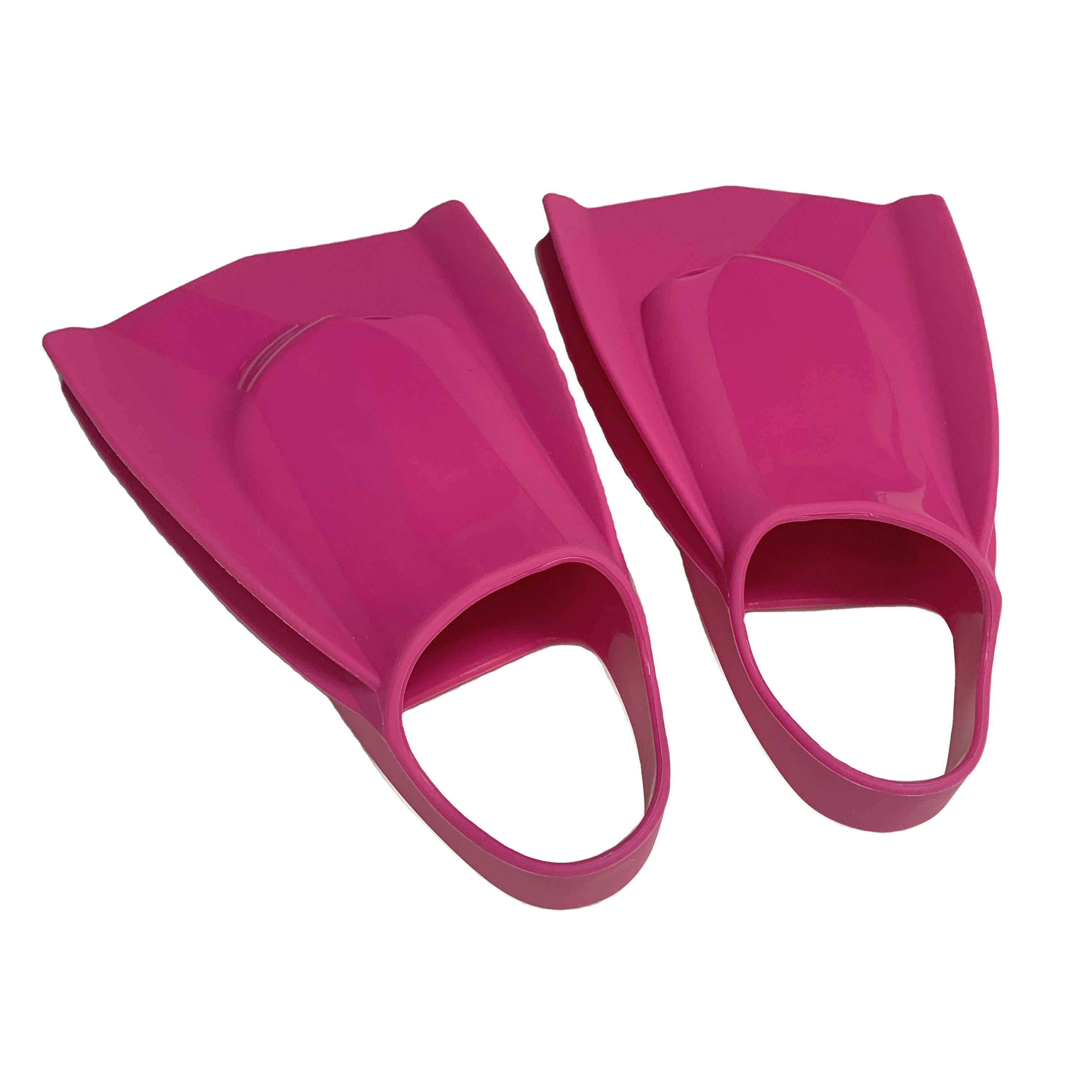 Swimming Pool Training Fins Silicone Short Blade Fins Floating Swimming Fin Snorkeling Flippers with Heel Strap