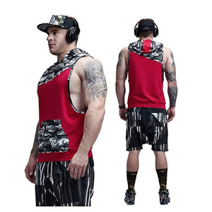 Wholesale  Zip Fashion Tank Top Sports Mens Gym Vest Multi-Pocket Sleeveless Nylon Outdoor Formal Waistcoat Men Camo Safety Vest