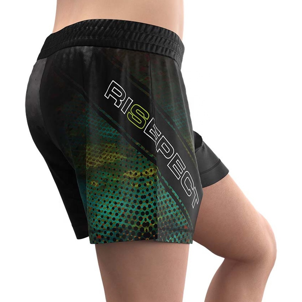 Engage gladiator venom no fight grappling shorts with long slits mid thigh cut fitted hybrid mma shorts