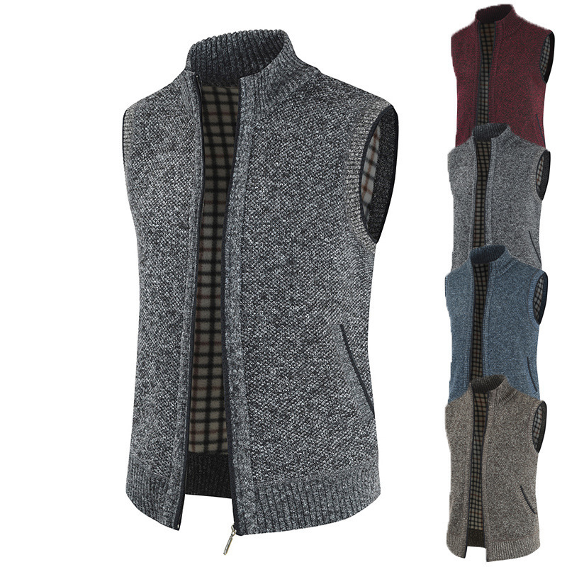 wholesale Oem Odm Zip Stand Collar Tank Top Sports Veste Zip Custom Waistcoat Pocket Warming Heated Mens Puffer Vest