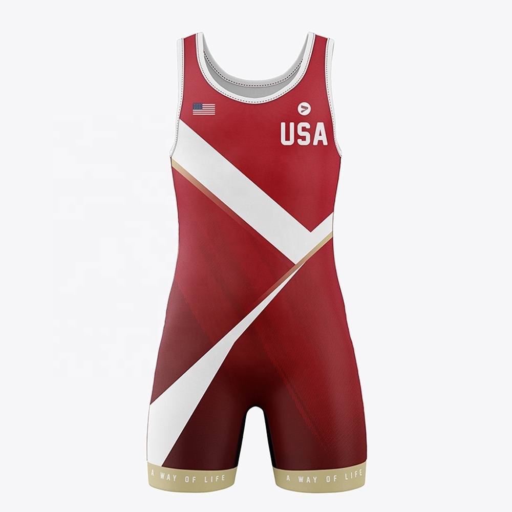 Aze 4xl 5xl Polyester Lycra Weightlifting Vintage Sublimation Printing Custom Kids Men Women Wrestling Singlet