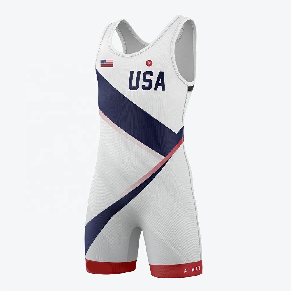 Aze 4xl 5xl Polyester Lycra Weightlifting Vintage Sublimation Printing Custom Kids Men Women Wrestling Singlet