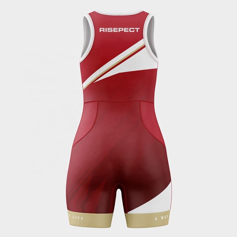 Reverse sexy women suit uniform america russia cool cheap freestyle wrestling singlets