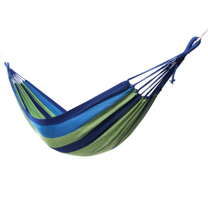 Custom Cheap Portable Outdoor Hammock Garden Sports Home Travel Camping Swing Canvas Stripe  Bed Hammock