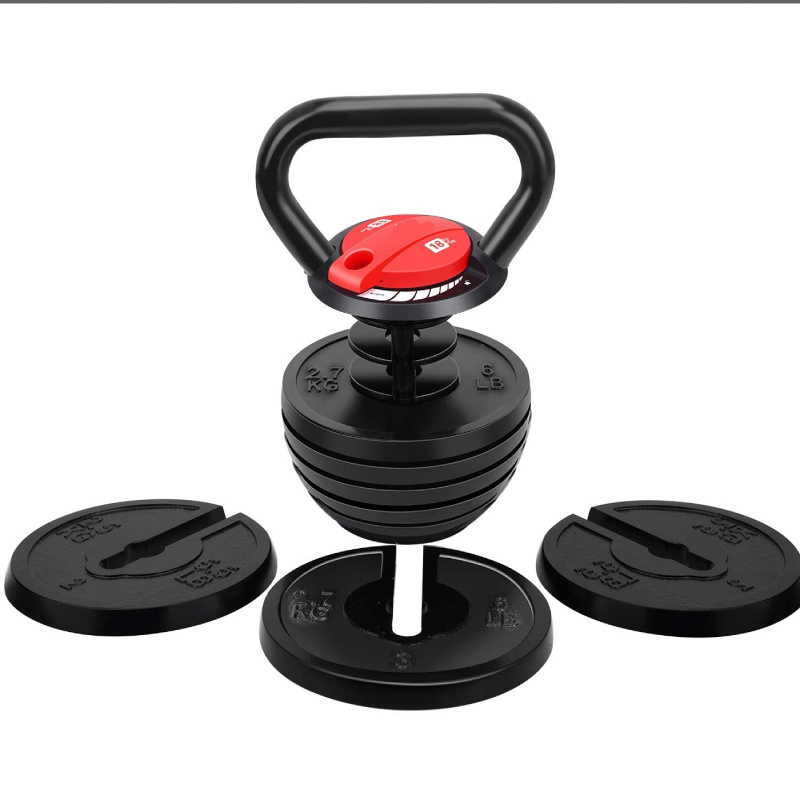 New Fitness Adjustable Kettlebell Wholesale Gym Portable Kettlebell Cast Iron for Competition Black OEM Universal Weightlifting