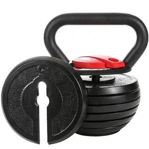 2023 New 20LB/40LB Wholesale Custom Kettlebell Set Free Weight Adjustable Kettlebell with Plates