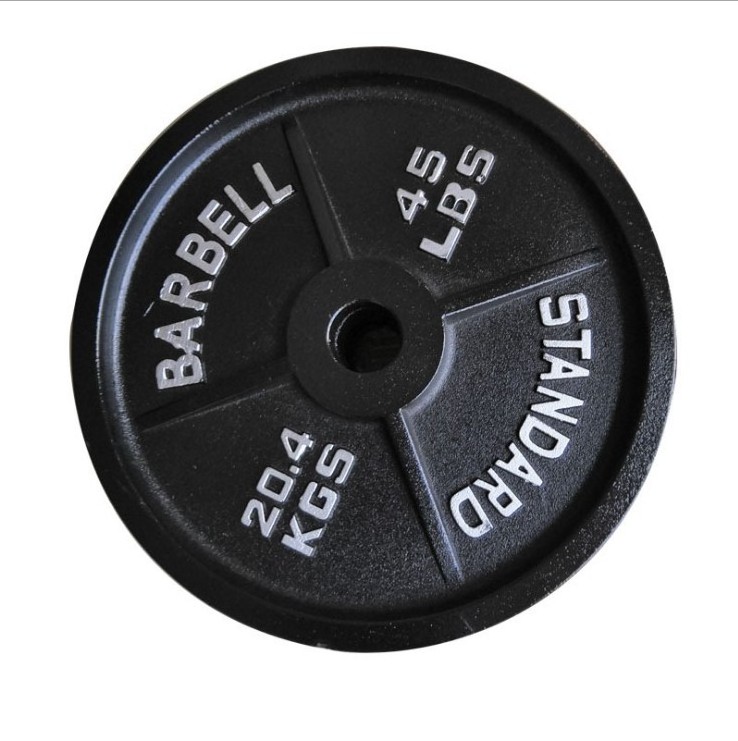 2023 New Wholesale Cast Iron 2-inch Gym Equipment Grip Plate Barbell Standard Weights Plate For Weight Lifting Training