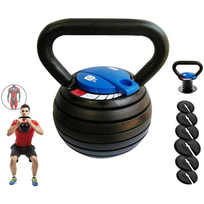 Wholesale Home Gym Fitness Equipment Free Weight Kettlebell Cast Iron Kettlebell Adjustable Black  Universal Weightlifting