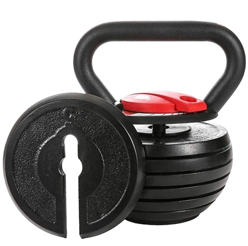 New Fitness Adjustable Kettlebell Wholesale Gym Portable Kettlebell Cast Iron for Competition Black OEM Universal Weightlifting