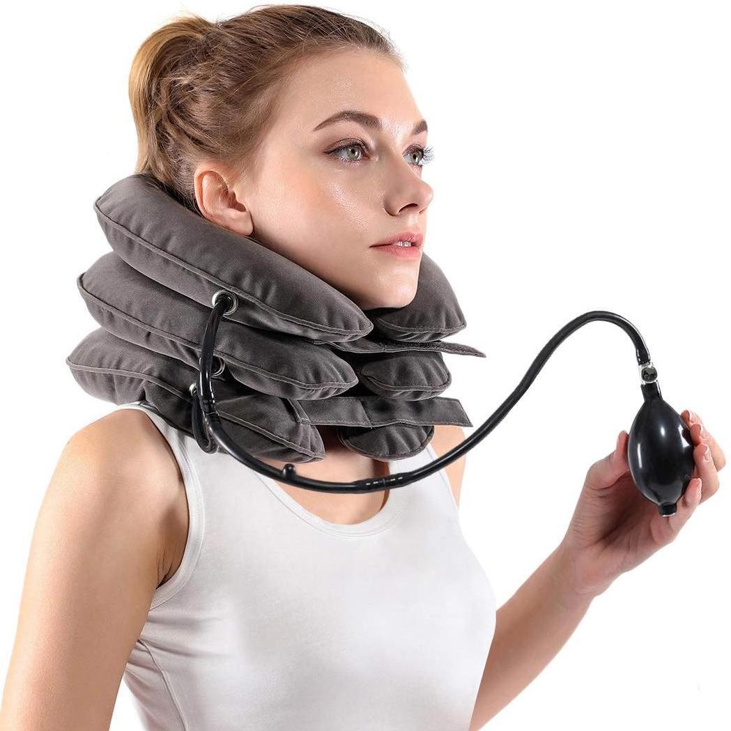 Custom 3 Layers Inflatable Air Neck Traction cervical neck traction device Relive Pain