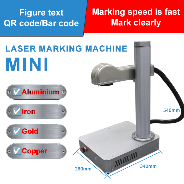 customized New Desktop 20W Mini Portable Jewelry Metal Fiber Laser Marking Engraving Printing Machine