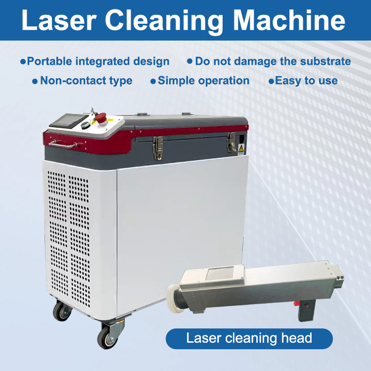 Handheld 100w 200w 300w Fiber Lase Cleaning Machine With Rust Laser Removal Gun For Metal Rust Laser Cleaner