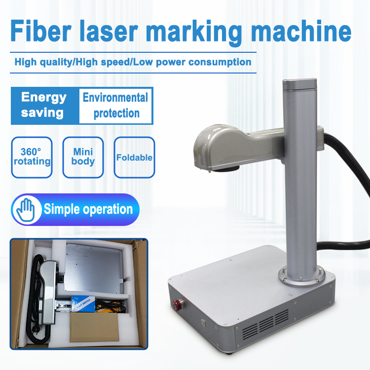 customized New Desktop 20W Mini Portable Jewelry Metal Fiber Laser Marking Engraving Printing Machine