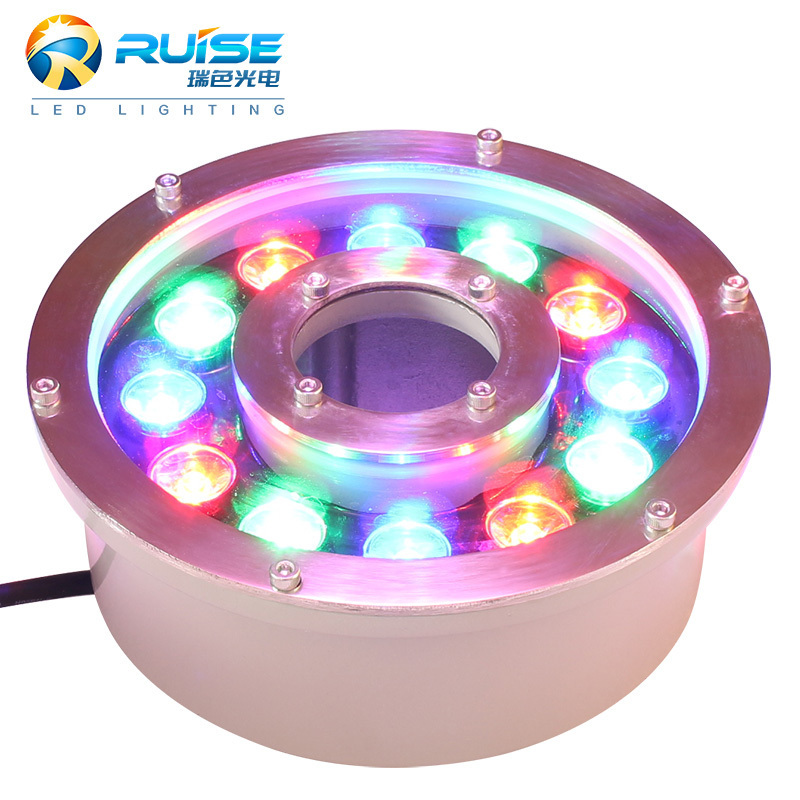 IP68 Cast aluminum Outdoor submersible 24v led 18watt RGB underwater swimming pool fountain light for fountains