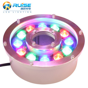 IP68 Cast aluminum Outdoor submersible 24v led 18watt RGB underwater swimming pool fountain light for fountains